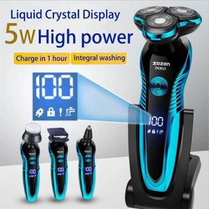 ZOZEN 전기 면도기 빨 수있는 충전식 전기 면도기 바디 헤어 클리퍼 남성용 면도기 수염 트리머 절단