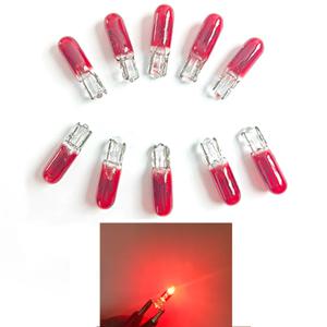 10pcs W2W T5 12v 1.2w 자동차 할로겐 램프 악기 조명 대시 보드 전구 자동 인테리어 조명 자동차 스타일링 블루 레드 앰버 옐로우
