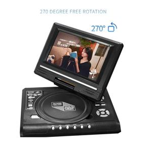 7.8 인치 미니 DVD CD EVD 디스크 플레이어 데스크탑 디지털 스마트 TV 플레이어 원격 제어 휴대용 여행 270 °   회전식 화면