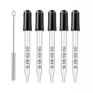 5Pcs 보정 된 두꺼운 유리 스트레이트 팁 눈 Dropper 명확한 피펫 Dropper 의학 떨어지는 피펫 에센셜 오일 실험실