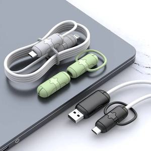 KCNKON 충전기 케이블 보호기 USB 케이블 보호기, iPhone/Android 케이블용 파손 방지 휴대폰 케이블 충전 와이어 보호기