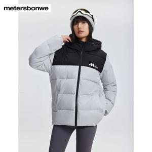 Metersbonwe 남성용 면 패딩 자켓 여성용 후드 드로우 스트링 부드러운 직물 충전 우수한 면 따뜻한 착용 겨울 브랜드