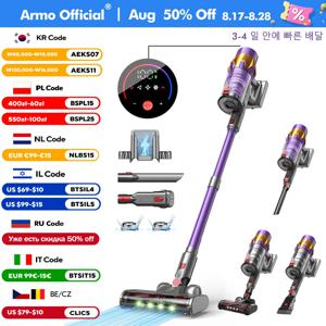 Armo V18 핸드헬드 무선 청소기 50kPa 550W 전원 6-in-1 LED 디스플레이 끈 없는 청소기 청신호 카펫 먼지 제거 애완동물 모발 청소기