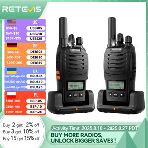 Retevis H777D(H777 업그레이드) 워키토키 휴대용 라이센스 무료 LCD 디스플레이 라디오 캠핑용 장거리 Type-C 워키토키
