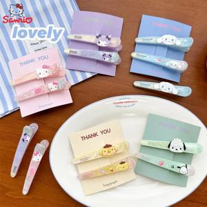 애니메이션 헬로 키티 머리핀 마이 멜로디 Kuromi Cinnamoroll 클립 헤어 액세서리 Pochacco 예술적 패션 소녀 크리스마스 선물