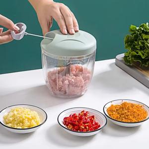 500/900ML 수동 고기 분쇄기 마늘 쵸퍼 회전 마늘 프레스 분쇄기 야채 양파 커터 주방 요리 액세서리