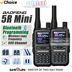 2PCS 바오펑 5R 미니 무전기 바오펑 5R 미니 무전기 타입-C 충전기 무선 복사 주파수 FM UV-5R 미니 햄 라디오