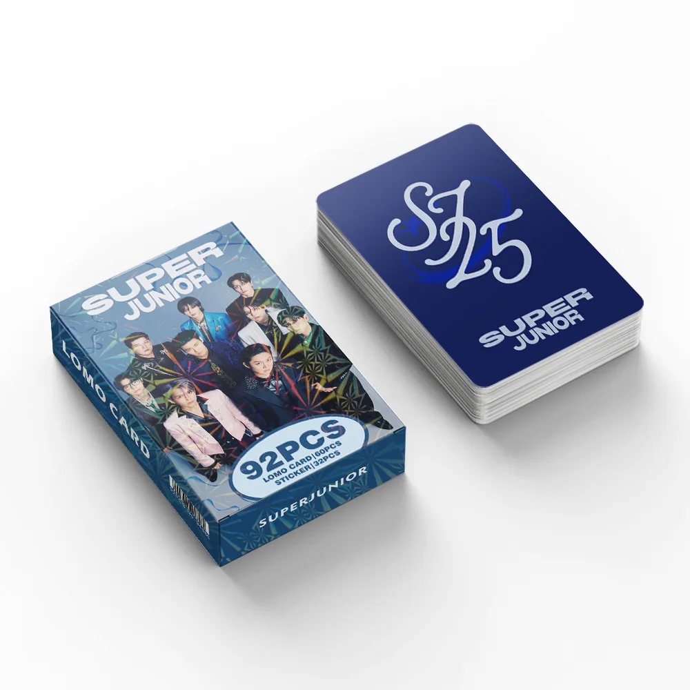 92 개/대 슈퍼 주니어 새 시리즈 Lomo 카드 및 스티커 LeeTeuk HeeChul Yesung DongHae SiWon RyeoWook KyuHyun 팬 선물