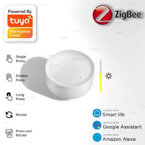 Tuya 스마트 라이프 ZigBee 손잡이 스위치 회전식 조광기 장면 버튼 스위치 스마트 홈 자동화 연결 원격 컨트롤러
