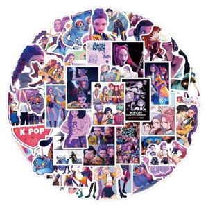55PCS K-Pop 악마 사냥꾼 애니메이션 스티커 PVC 방수 데칼 병 장식 수하물 컴퓨터 Diy 장난감 Applique 액세서리 선물