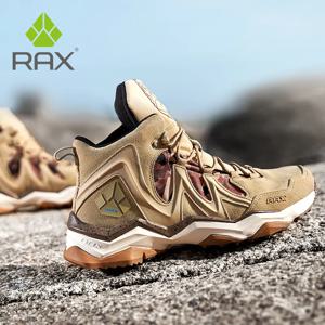 RAX 남자 하이킹 신발 겨울 방수 야외 스 니 커 즈 남자 가죽 트레킹 부츠 트레일 캠핑 등반 사냥 스 니 커 즈 여성
