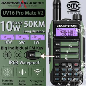 2023 BaoFeng UV-16 Pro Mate V2 최대 10w 워키 토키 장거리 방수 UV16 Pro V2 양방향 라디오 업그레이드 UV5R Max V2