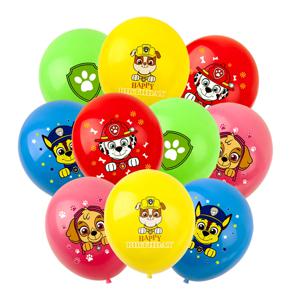 10pcs12 인치 발 순찰 솔리드 컬러 라텍스 풍선 어린이 생일 축하 파티 장식 베이비 샤워 글로브 풍선 장난감