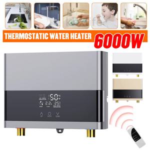 110V 220V 인스턴트 온수기 욕실 주방 벽 마운트 전기 온수기 원격 제어와 LCD 온도 디스플레이
