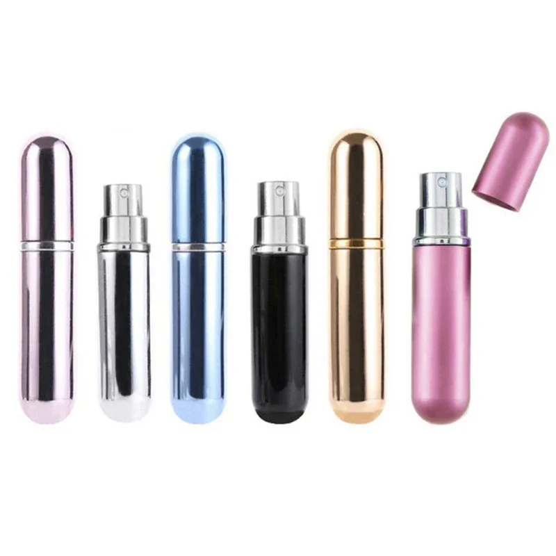 5ml 향수 스프레이 병 휴대용 리필 용 병 빈 화장품 용기 여행 알루미늄 향수 원자로