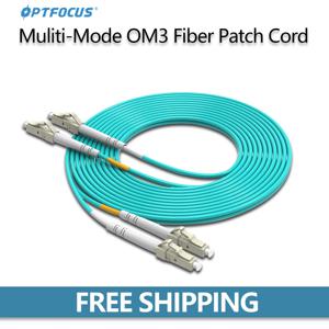 OPTFOCUS OM3 광섬유 패치 코드 LC UPC APC 다중 모드 점프 케이블 듀얼 1M 3M 5M 10M 30M 듀얼 솔로 Fibra 케이블
