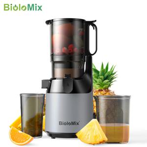 BioloMix 콜드 프레스 착즙기, 130mm 피드 슈트, 전체 과일 및 야채에 적합, 높은 주스 수확량, BPA 프리 느린 저작 착즙기