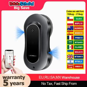 로봇 창문 청소기 Liectroux YW810, 양방향 물 분사, 초박형, 창문 용 로봇 청소기, 가정용 전기 유리 와셔 및 와이퍼, 건식 및 습식 걸레질, AI 경로, 브러시리스 모터, APP 및 원격 제어, 4 중 보안 보호