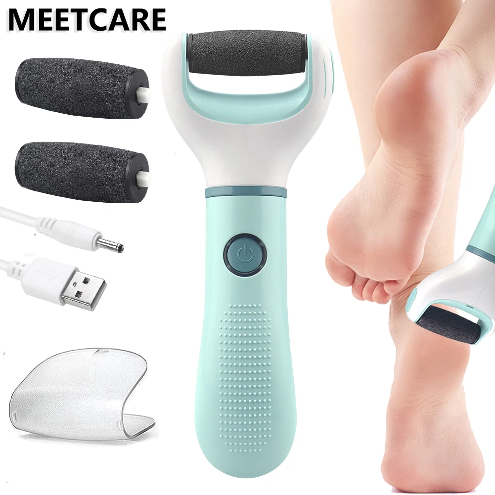 자동 무선 전기 발 분쇄기 제거 죽은 피부 굳은 살 균열 하드 스킨 페디큐어 관리 도구 방수 발 클리너 ﻿