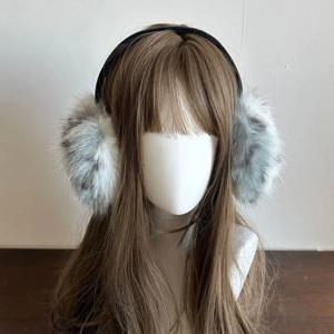 Y2k 레오파드 인조 모피 귀마개, 따뜻한 겨울, 두꺼운 동결 방지, 일본 귀 보호, 사이클링 이어백 액세서리
