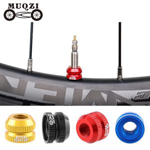 MUQZI 자전거 튜브리스 타이어 프레스타 밸브 너트, MTB 도로 자전거 림, 알루미늄 초경량 밸브 캡, 사이클링 수리 부품, 2 개