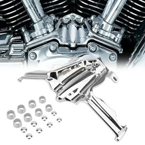 Harley Twin Cam 00-17 Touring Electra Glide Dyna Fat Bob Breakout 용 크롬 태핏/리프터 블록 액센트 트림 커버