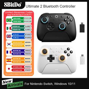 Nintendo Switch, Switch 2, Windows 10/11용 8BitDo Ultimate 2 Bluetooth 컨트롤러 무선 게임패드(TMR 조이스틱 액세서리 포함)