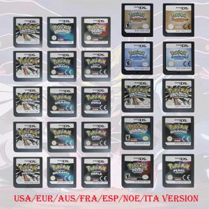NOE/ESP/ITA/FRA/USA/EUR/AUS 버전 포켓몬 플래티넘 다이아몬드 펄 HeartGold SoulSilver 비디오 게임 카드 DS 2DS 3DS 콘솔