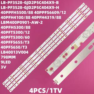 4pcs LED 백라이트 스트립 KDL-40R350D KDL-40R350B 40PFT5300 40PFT5655 40PFK4509 40PFH5300 40D3505T 40pft4309 40PUT6400