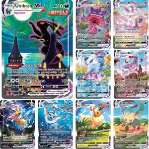 포켓몬 Ptcg 풀 아트 포일/umbreon Vmax 등 DIY 프록시 취미 용품 게임 카드 컬렉션 에칭 텍스처 BWR 희귀 카드
