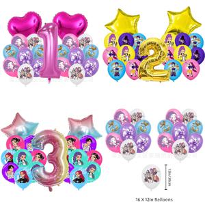 K팝 데몬 헌터 풍선 세트 생일 파티 장식 베이비 샤워 장식 행사장 소품으로 장식됨 홈 데코