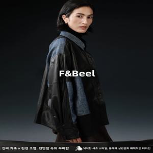 F&BEE 하이엔드 소형 염소 가죽 재킷 여성용 2025년 가을 초시즌 린넨 패치워크 배색 코트 아우터