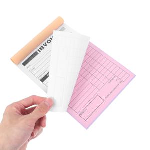 소규모 비즈니스 주문 영수증 기록 보관을위한 5pcs 2 부품 배달 메모장 송장 패드 소형 휴대용