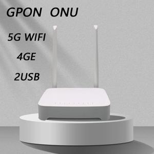 GPON ONU ONT H3-2S 4GE + 2USB + 2.4G/5G WiFi 듀얼 밴드 안테나, 원격 제어, FTTH 라우터, 중고, 무료 배송