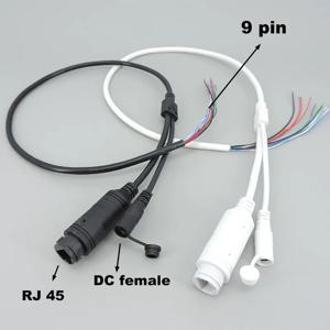 9 핀 코어 48V ~ 12V PoE 네트워크 전원 케이블 DC 오디오 IP 카메라 RJ45 분할 와이어 방수 커버 PoE 모듈 CCTV IP 카메라 용