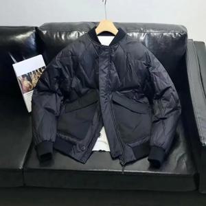 겨울 큰 주머니 지퍼 다운 재킷 따뜻한 빈티지 야구 유니폼 streetwear 다운 재킷 파카 긴 소매 겉옷 방풍