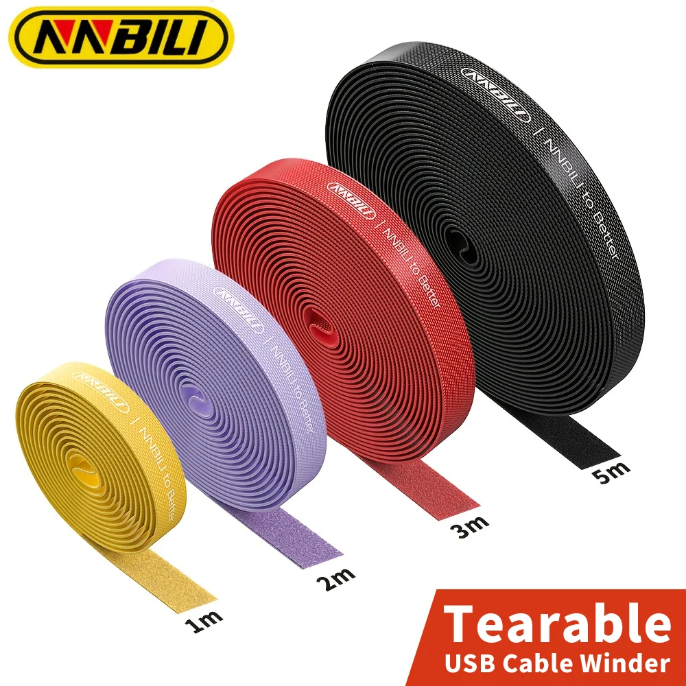 NNBILI 케이블 주최자 관리 와이어 와인더 테이프 이어폰 마우스 코드 관리 타이 보호대 iPhone Xiaomi Samsung 1/5M