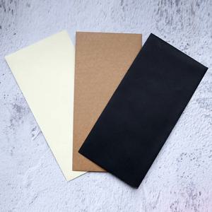 10Pcs 빈티지 크래프트 종이 봉투 빈 A4 삼각형 소 가죽 수제 블랙 세트 쓰기 크리스마스 초대장 22*11CM