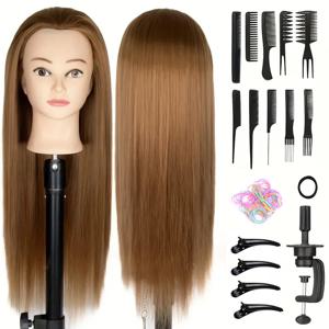24 인치 마네킹 머리, 메이크업 화장품 Manikin 연습 인형 머리 머리, 머리 땋기 머리