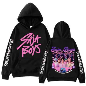 KPop Demon Hunters Saja Boys 후드 하라주쿠 힙합 풀오버 탑 스웨트 선물