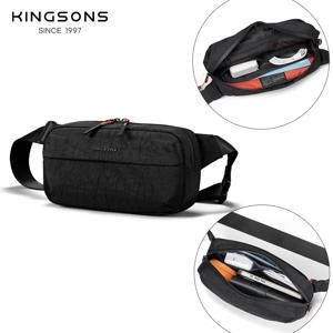 Kingsons Urban Ride Lite 슬링 남성 여성 가슴 가방 소형 크로스 바디 백 420D 나일론 방수 미니멀리스트 여행 라이트