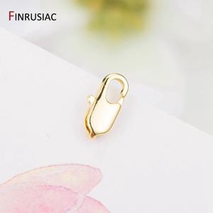 DIY 팔찌 목걸이 수제 보석 만들기 구성 요소에 대한 14k 진짜 골드 도금 황동 랍스터 걸쇠