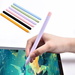 스타일러스 펜 커버 실리콘 케이스 Apple Pencil 1 2 색상 일치 보호 케이스 iPad Pencil 1st 2nd 용 미끄럼 방지 Anti-fall