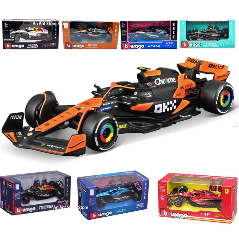 부바고 A524 BWT 1:43 애스턴 마틴 F1 # 14 알론소 합금 자동차 레드불 RB20 다이캐스트 모델 자동차 페라리 SF24 16 #   장난감 맥라렌 mcl38