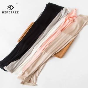 BirdTree, 천연 실크 선스크린 슬리브, 여성 운전 자외선 차단 UV, 스포츠 얇은 느슨한 팔 장갑, 2025 여름 A46594QC