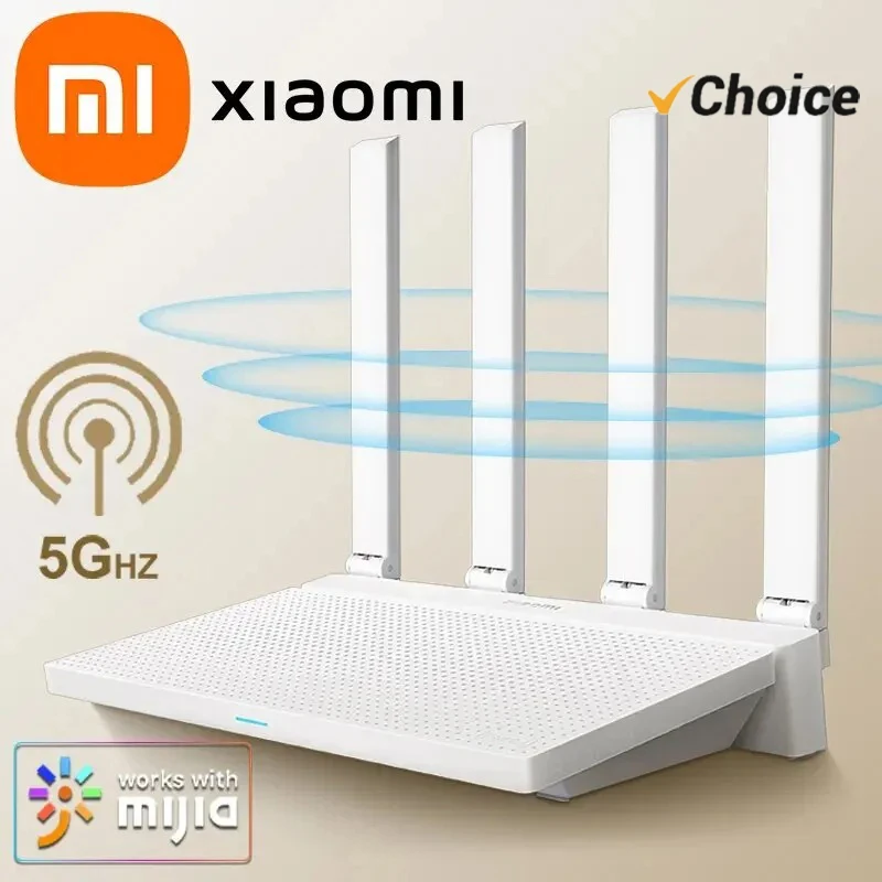 Xiaomi 라우터 AX3000T 2.4G 5G 메쉬 기술 WiFi 6 효율적인 벽 침투 어린이 온라인 보호 WiFi 라우터 리피터