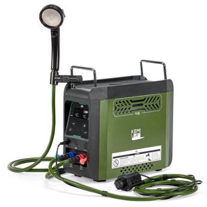 KEMIMOTO 휴대용 샤워 부탄 온수기 펌프 20,500 BTU 4000mAh 충전식 배터리 LCD 야외 캠핑 사냥