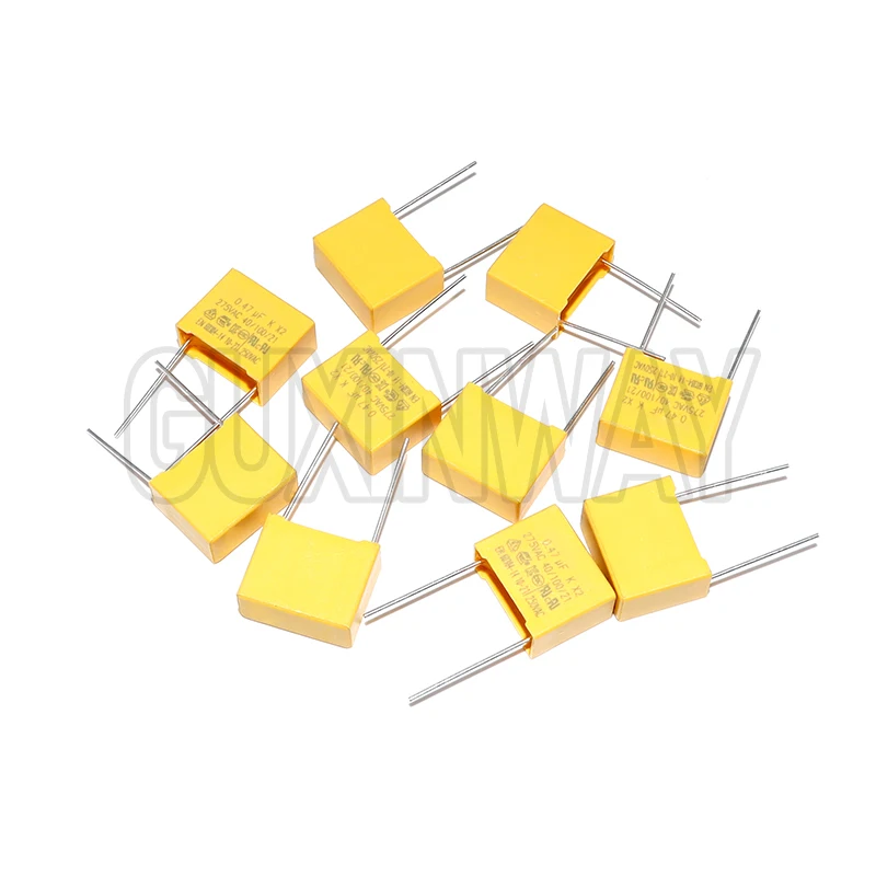 10pcs X2 안전 커패시터 15mm 275VAC 275V 0.022UF 0.047UF 0.1UF 0.15UF 0.22UF 0.33UF 0.47UF 0.68UF 1UF 폴리프로필렌 필름