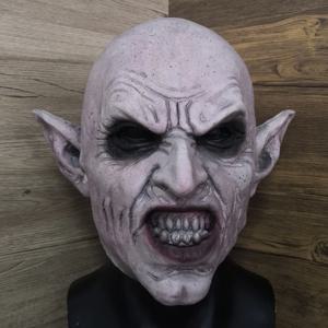 Nosferatu 회색 뱀파이어 라텍스 무서운 할로윈 마스크 테러 유령 악마 마스크 댄스 파티 무서운 생화학 외계인 좀비 모자 마스크