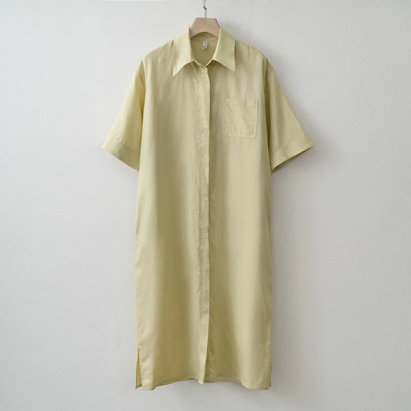 2025 여름 여성 리넨 패션 드레스